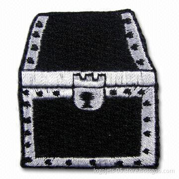 Woven Patch Label with Merrow Border